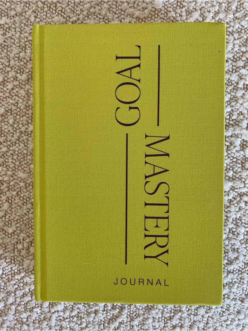 Goal Mastery Journal - Chartreuse Hardcover